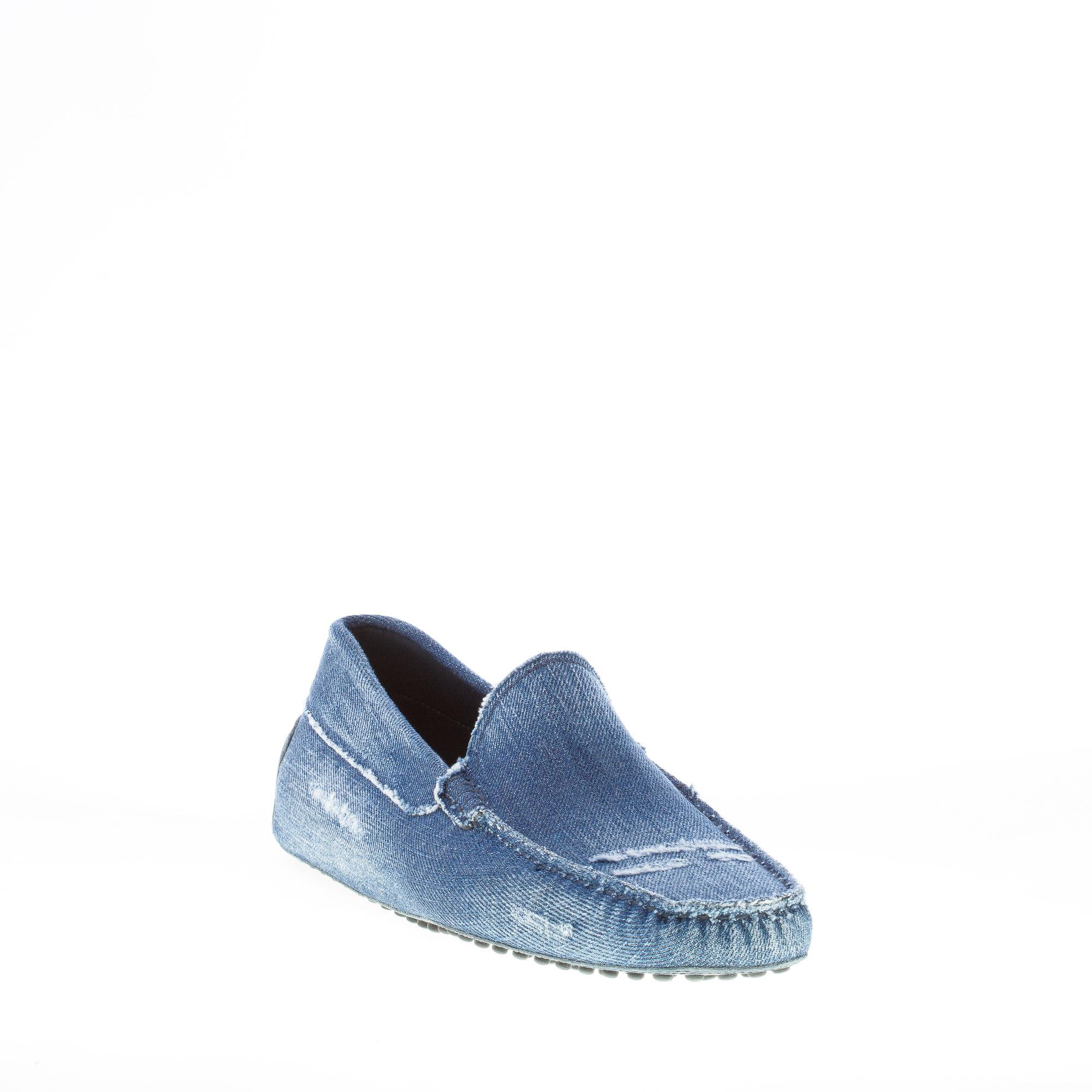 TOD�S men shoes Blue denim gommini loafer plain toe