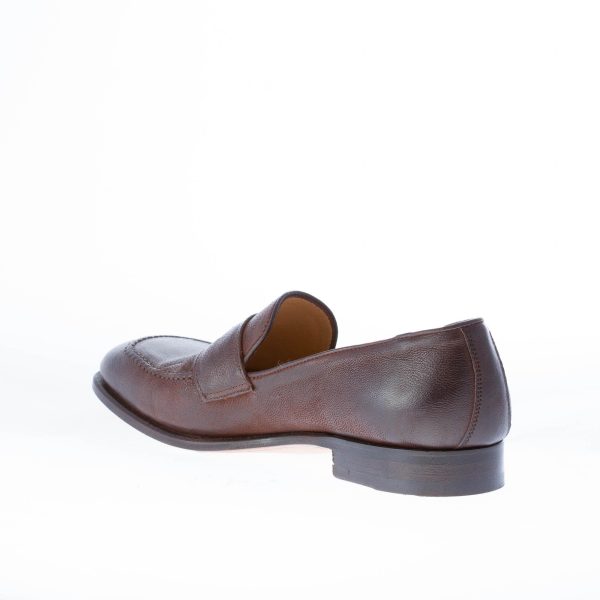 MIGLIORE mocassino in vitello invecchiato TESTA DI MORO con fascetta - immagine 5