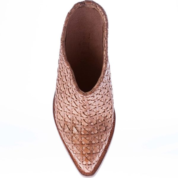 NYLO sabot lavorato a mano in pelle intrecciata CORDA. Tacco 7,5 cm - immagine 8