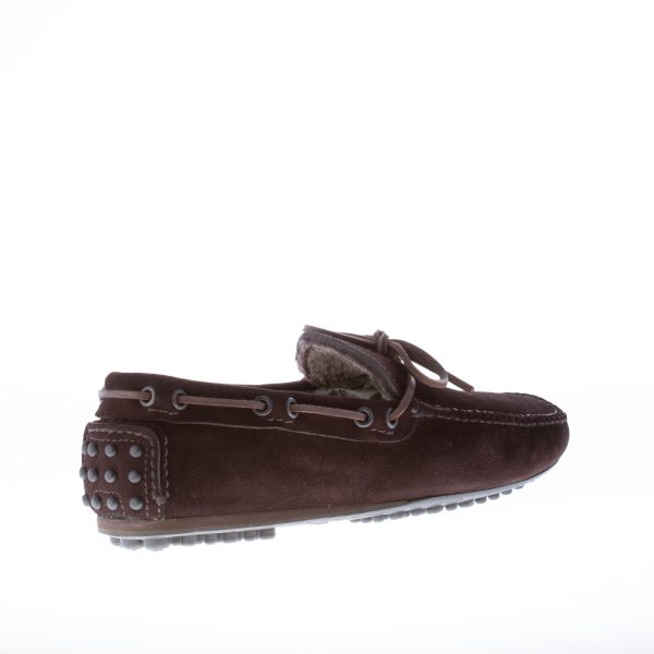 CAR SHOE uomo mocassino in camoscio TESTA DI MORO foderato in lana - immagine 3