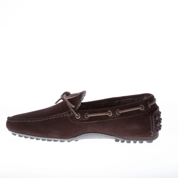 CAR SHOE uomo mocassino in camoscio TESTA DI MORO foderato in lana - immagine 5