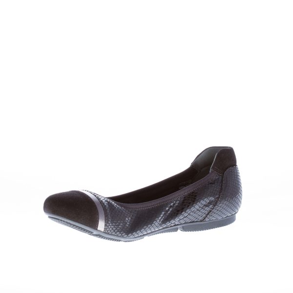 HOGAN donna ballerina elasticizzata NERO in pelle stampa rettile e camoscio - immagine 7