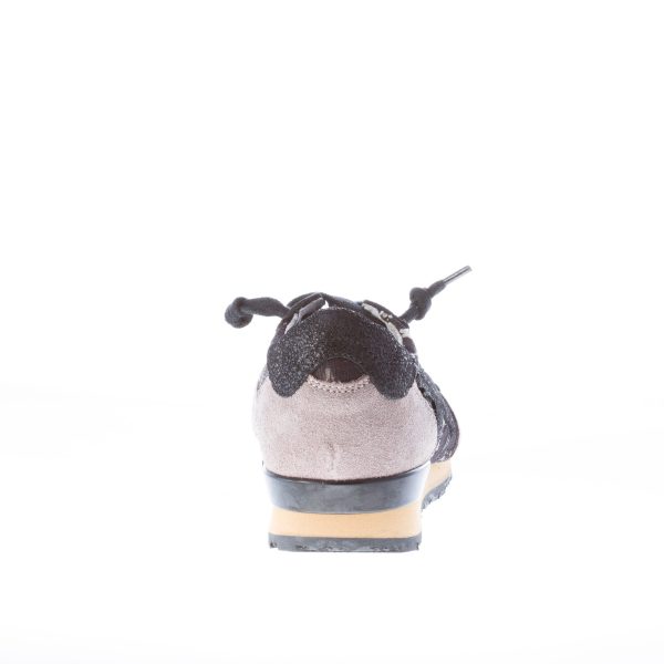 ISHIKAWA donna sneaker in camoscio GRIGIO con pizzo nero - immagine 4