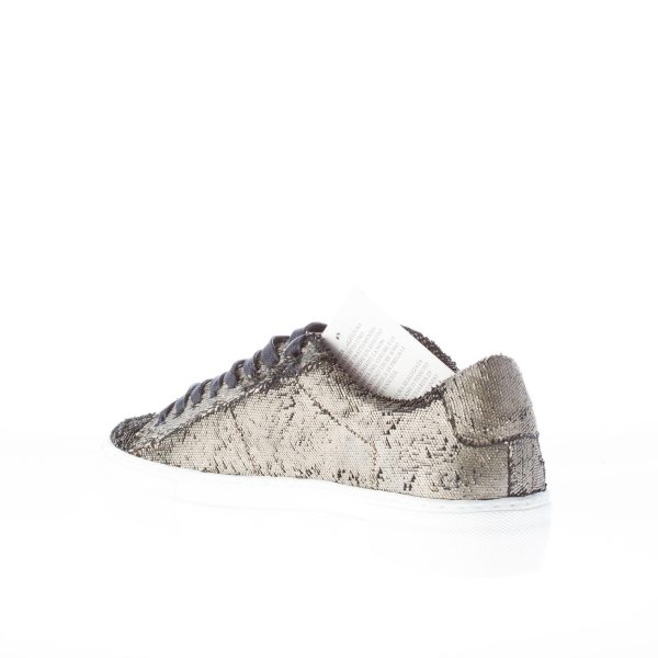 QUATTROBARRADODICI donna sneaker in tessuto PLATINO con effetto laserato - immagine 5