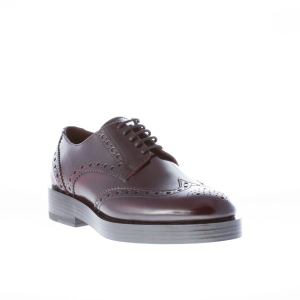 STRIKE FIRENZE donna scarpa derby in pelle BORDEAUX con coda di rondine - immagine 2