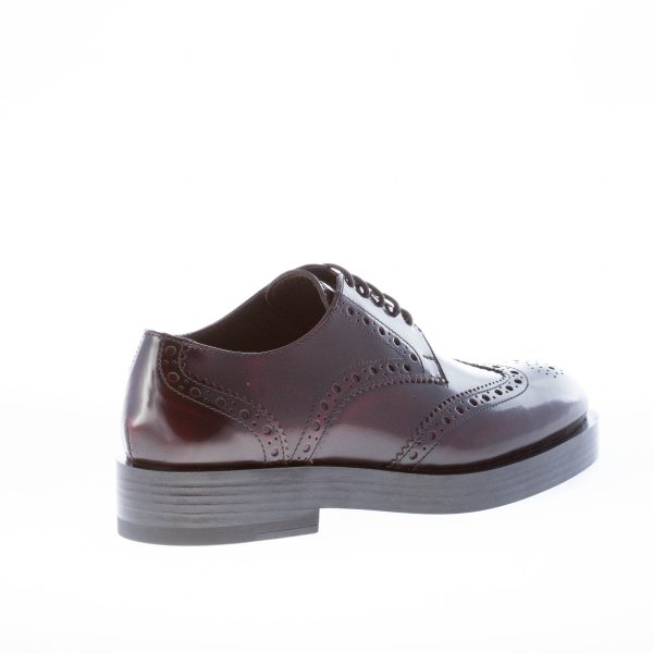 STRIKE FIRENZE donna scarpa derby in pelle BORDEAUX con coda di rondine - immagine 3