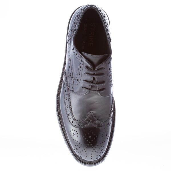 STRIKE FIRENZE uomo scarpa derby in pelle NERO con coda di rondine - immagine 8