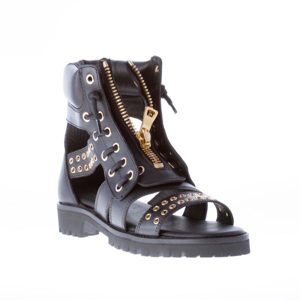 BALMAIN donna stivaletto aperto in punta TIMA con hardware dorato - immagine 2