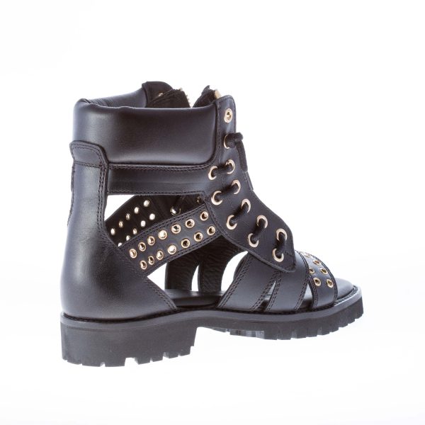 BALMAIN donna stivaletto aperto in punta TIMA con hardware dorato - immagine 3