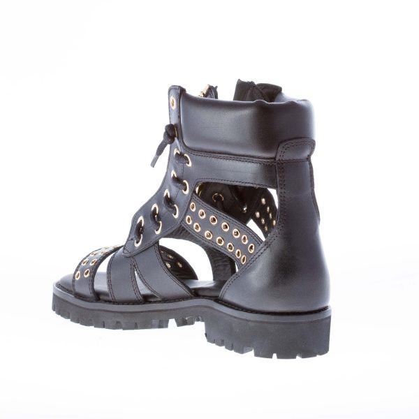 BALMAIN donna stivaletto aperto in punta TIMA con hardware dorato - immagine 5