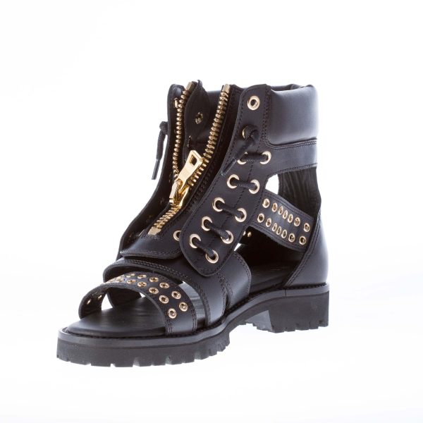 BALMAIN donna stivaletto aperto in punta TIMA con hardware dorato - immagine 7