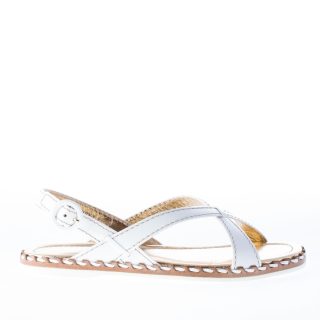 CAR SHOE donna sandalo basso in vernice BIANCO