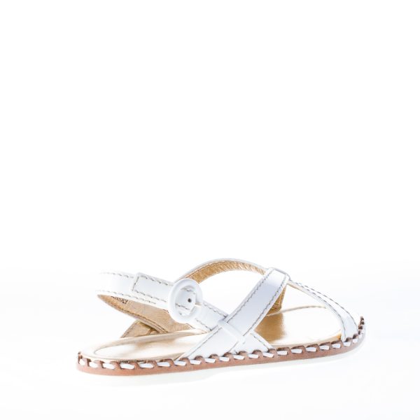 CAR SHOE donna sandalo basso in vernice BIANCO - immagine 3