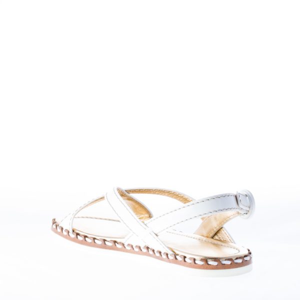 CAR SHOE donna sandalo basso in vernice BIANCO - immagine 4
