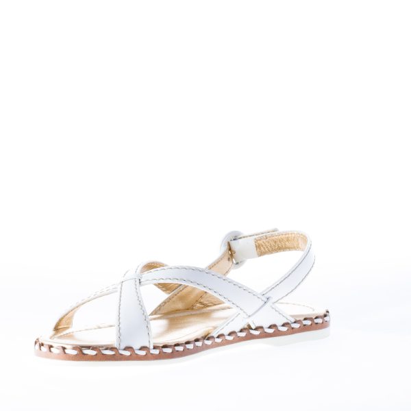CAR SHOE donna sandalo basso in vernice BIANCO - immagine 6