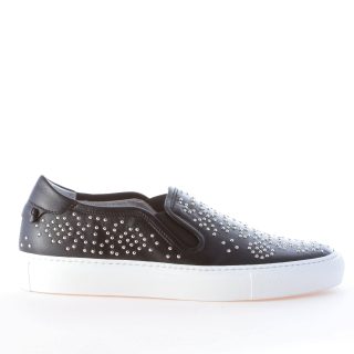 GIVENCHY donna Street slip-on in pelle NERO con borchiette in metallo argento