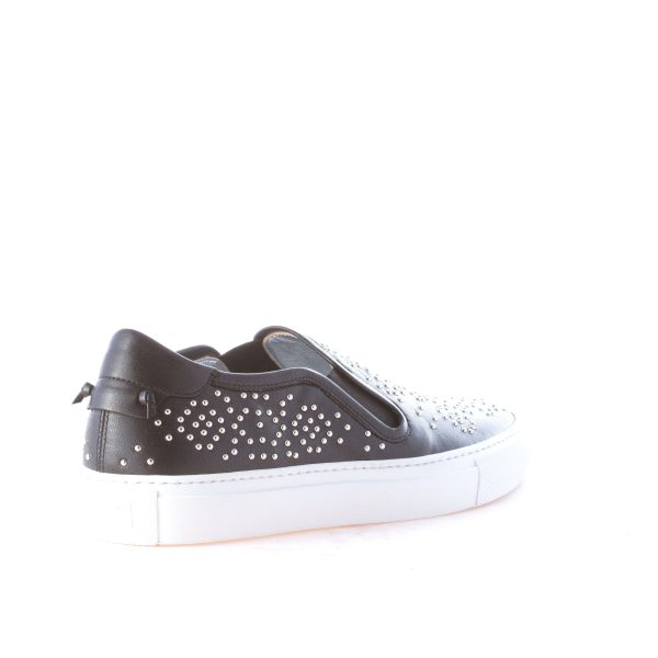 GIVENCHY donna Street slip-on in pelle NERO con borchiette in metallo argento - immagine 3