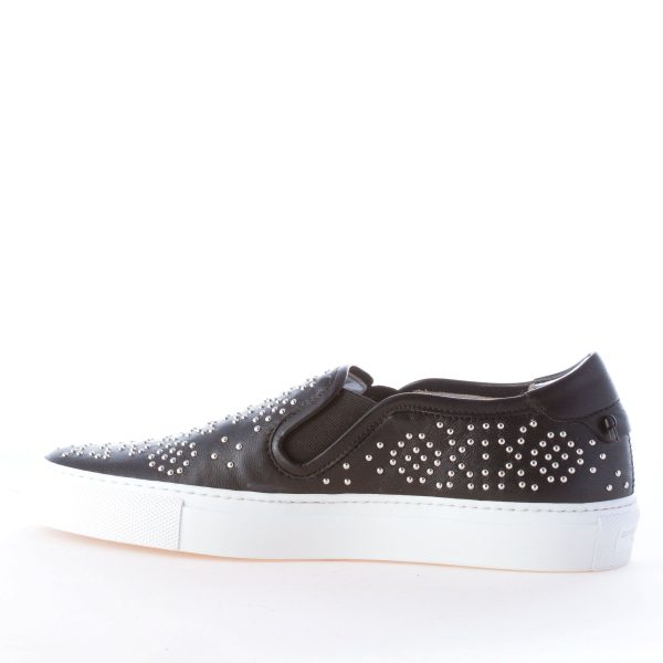 GIVENCHY donna Street slip-on in pelle NERO con borchiette in metallo argento - immagine 6