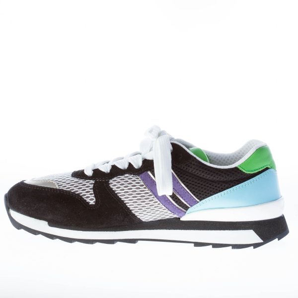 HOGAN donna R261 sneaker MULTICOLORE in camoscio, pelle e tessuto tecnico a rete - immagine 5
