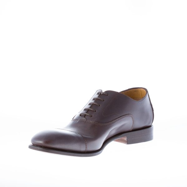 MIGLIORE uomo scarpa francesina in pelle TESTA DI MORO con puntale - immagine 6