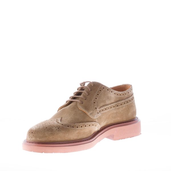 STRIKE FIRENZE uomo scarpa derby in camoscio MARRONE con impunture e suola micro - immagine 6