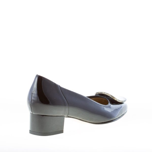 AZUREE CANNES donna OEUVRE decolletè in vernice NERO con decorazione sulla punta. Tacco 4 cm - immagine 3