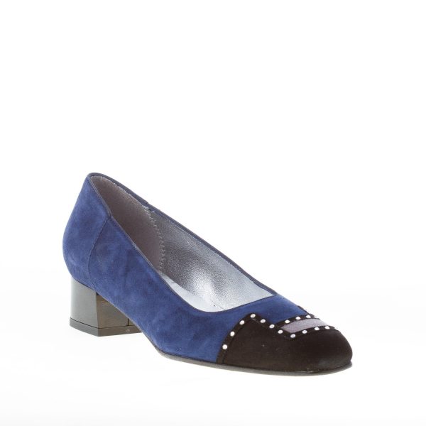 AZUREE CANNES donna OUVRA decolletè MULTICOLORE in camoscio con strass. Tacco 4 cm - immagine 2