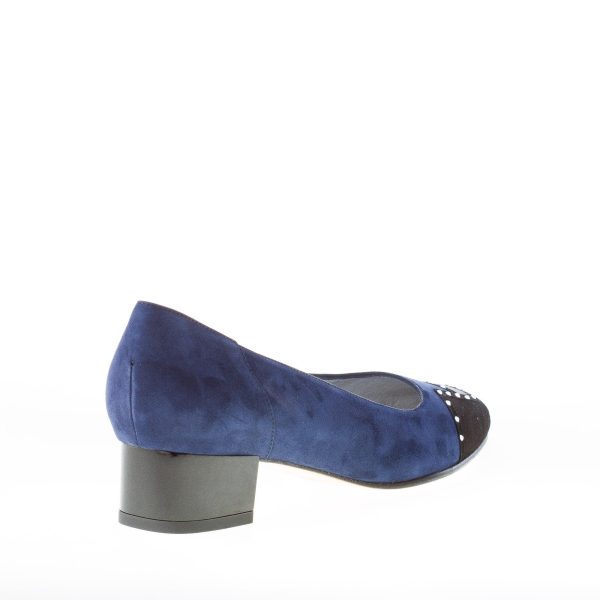 AZUREE CANNES donna OUVRA decolletè MULTICOLORE in camoscio con strass. Tacco 4 cm - immagine 3