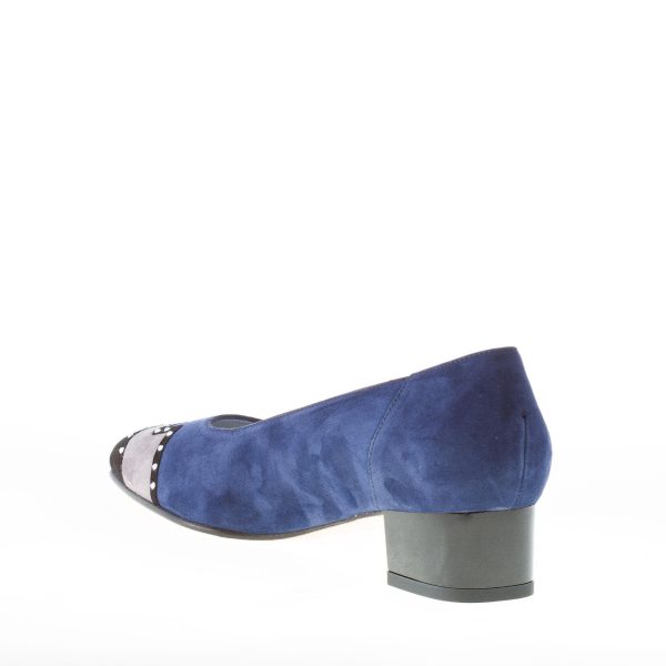 AZUREE CANNES donna OUVRA decolletè MULTICOLORE in camoscio con strass. Tacco 4 cm - immagine 4