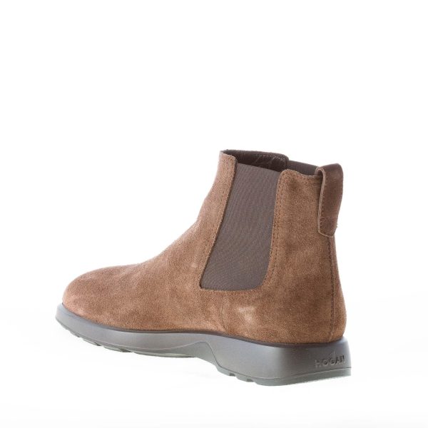 HOGAN uomo Dress X H2840 stivaletto elasticizzato in camoscio MARRONE - immagine 4