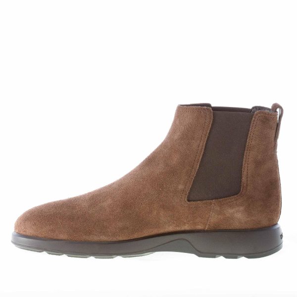 HOGAN uomo Dress X H2840 stivaletto elasticizzato in camoscio MARRONE - immagine 5