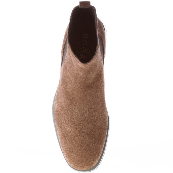 HOGAN uomo Dress X H2840 stivaletto elasticizzato in camoscio MARRONE - immagine 7