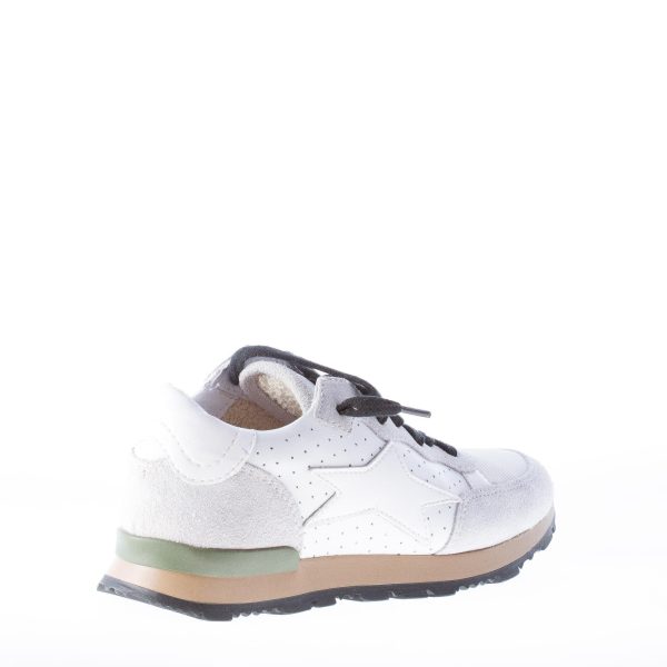 ISHIKAWA donna sneaker in pelle BIANCO e camoscio grigio - immagine 3