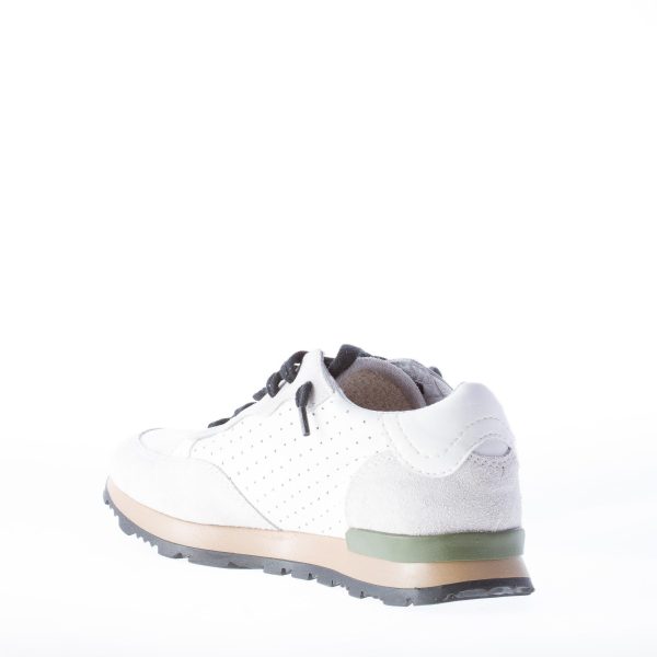 ISHIKAWA donna sneaker in pelle BIANCO e camoscio grigio - immagine 4