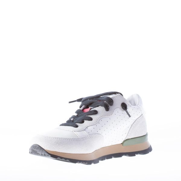 ISHIKAWA donna sneaker in pelle BIANCO e camoscio grigio - immagine 6