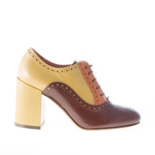 L'AUTRE CHOSE donna scarpa francesina in pelle MULTICOLORE con dettagli brogue