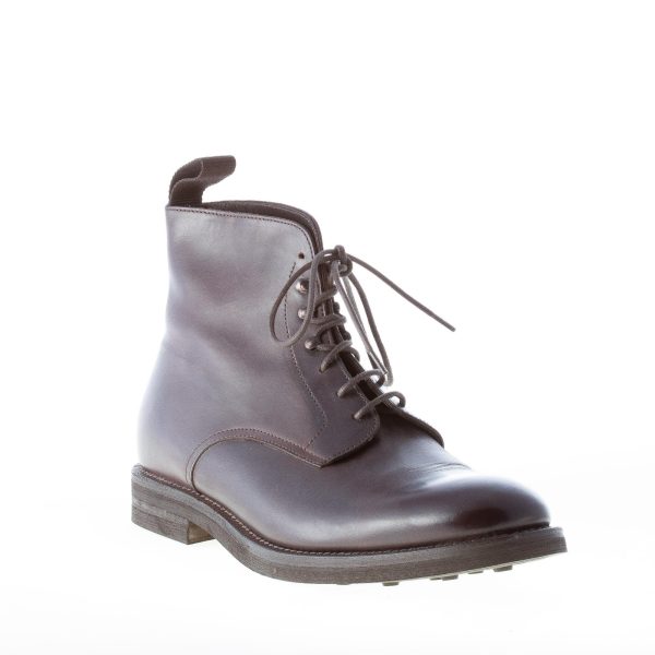 MIGLIORE uomo scarponcino allacciato in pelle TESTA DI MORO - immagine 2