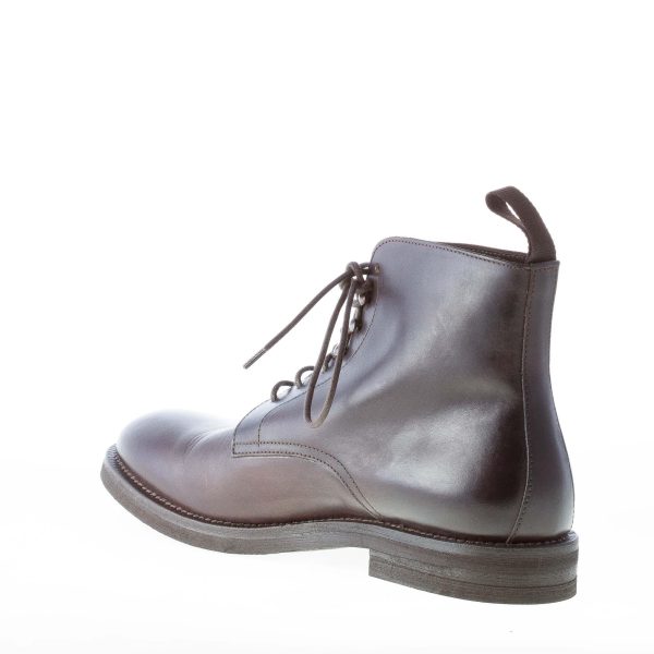 MIGLIORE uomo scarponcino allacciato in pelle TESTA DI MORO - immagine 4