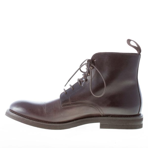 MIGLIORE uomo scarponcino allacciato in pelle TESTA DI MORO - immagine 5