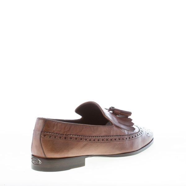 ORTIGNI uomo mocassino in pelle NATURALE con frangia e nappe - immagine 3