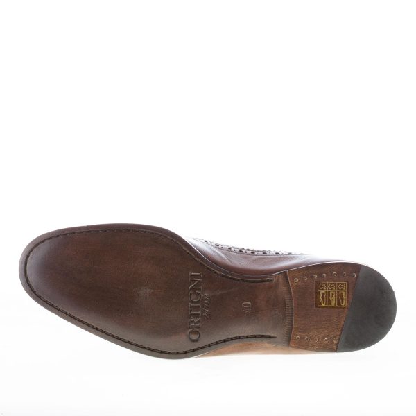 ORTIGNI uomo mocassino in pelle NATURALE con frangia e nappe - immagine 8