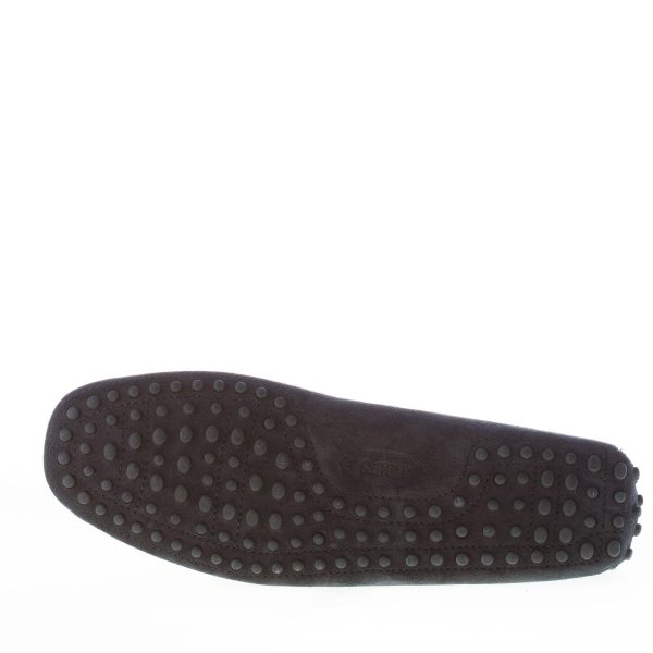 TOD'S uomo mocassino in camoscio BLU NOTTE con laccetto. Suola gommini - immagine 8