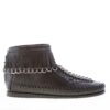 ALEXANDER WANG donna stivaletto Montana in pelle NERO con frange e anelli