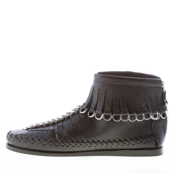 ALEXANDER WANG donna stivaletto Montana in pelle NERO con frange e anelli - immagine 5