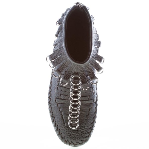 ALEXANDER WANG donna stivaletto Montana in pelle NERO con frange e anelli - immagine 7