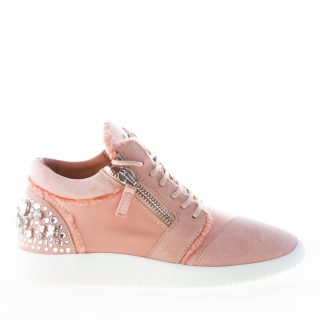 GIUSEPPE ZANOTTI DESIGN donna sneaker Singleg in camoscio e raso ROSA con zip