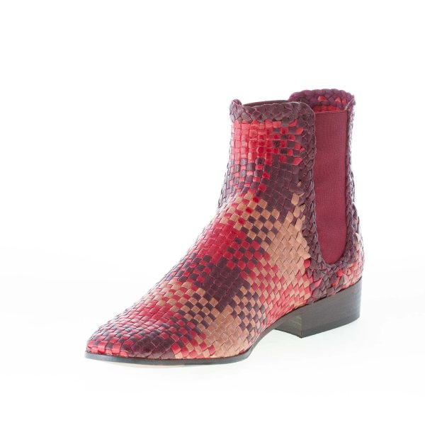 MOS donna stivaletto elasticizzato in pelle intrecciata rosso MULTICOLORE - immagine 6