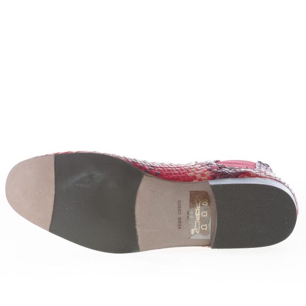 MOS donna stivaletto elasticizzato in pelle intrecciata rosso MULTICOLORE - immagine 8