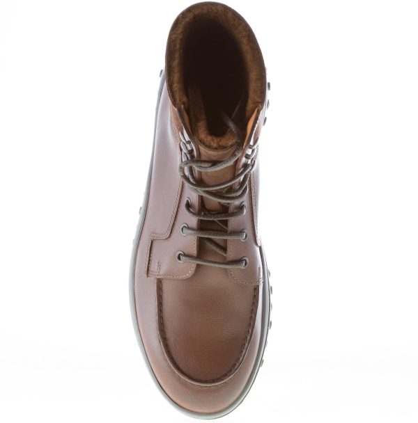 CAR SHOE uomo tronchetto allacciato in pelle MARRONE con montone - immagine 7
