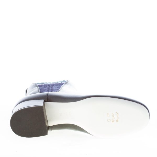 FENDI donna stivaletto in pelle NERO con inserti elastici in tessuto. Tacco 4,5 cm - immagine 8